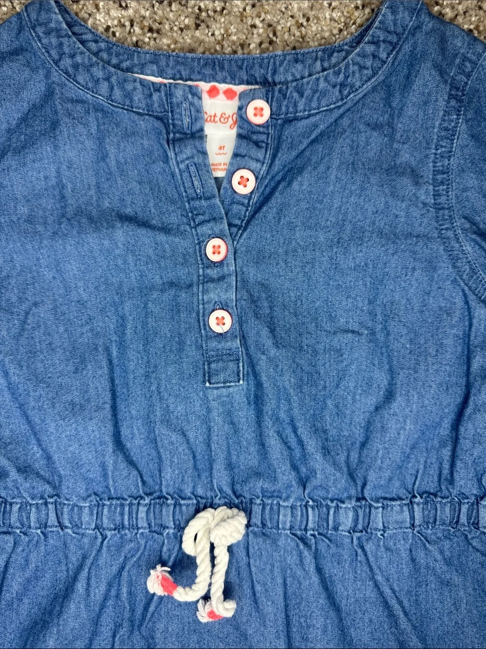 Cat & Jack Denim Top and Short Set 4T